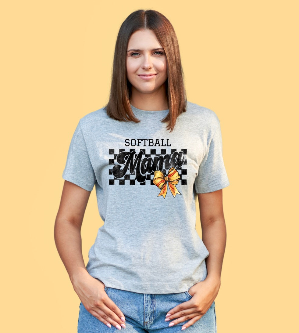 Checkered Softball Mama